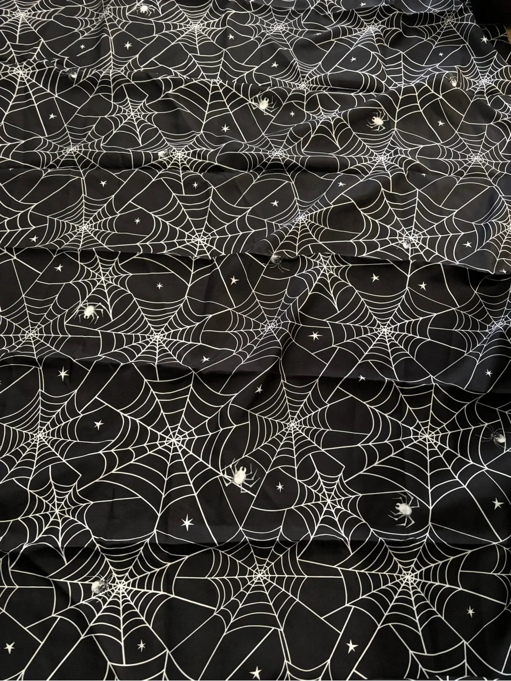 Echo Black and White Spiderweb Print Fabric tablecloth